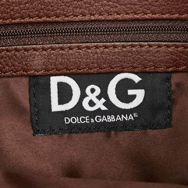 ドルチェアンドガッバーナ ワンショルダーバッグ　08-3 ブラウン ベージュ スウェード レザー ワンショルダー レディース DOLCE&GABBANA 【中古】