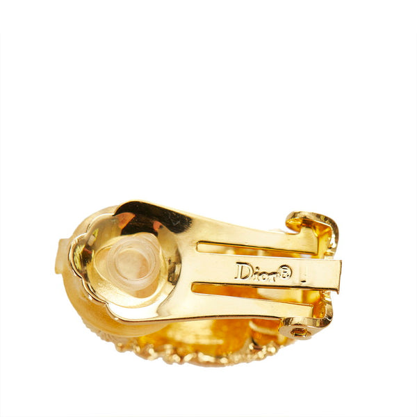 クリスチャンディオール ゴールド メタル イヤリング レディース Christian Dior 【中古】