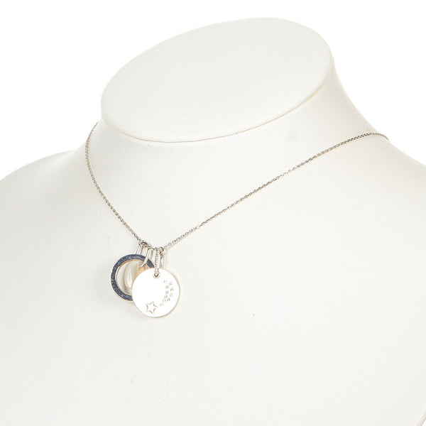 クリスチャンディオール シルバー メタル ラインストーン スター ネックレス レディース Christian Dior 【中古】