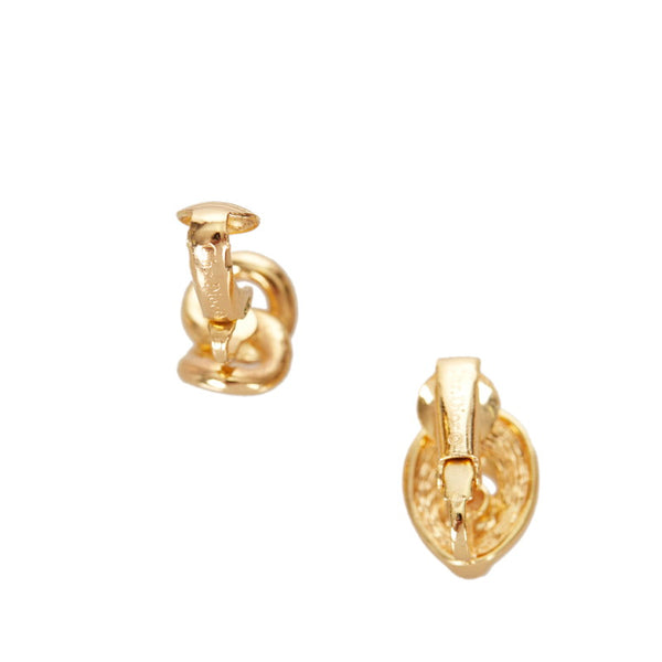 クリスチャンディオール ゴールド メッキ ラインストーン イヤリング レディース Christian Dior 【中古】