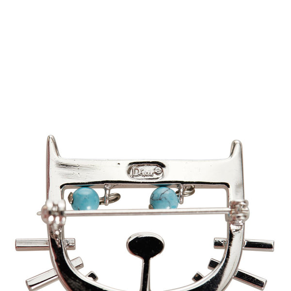 クリスチャンディオール シルバー メタル キャット ブローチ レディース Christian Dior 【中古】