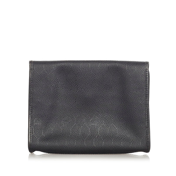 クリスチャンディオール ブラック PVC レザー ポーチ レディース Christian Dior 【中古】