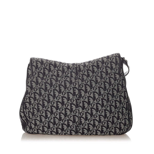 クリスチャンディオール トロッター BO L 1014 ネイビー キャンバス ショルダーバッグ レディース Christian Dior 【中古】