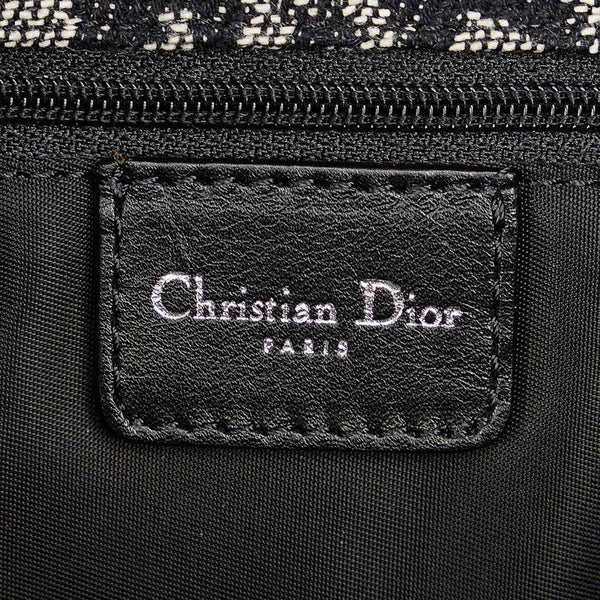 クリスチャンディオール トロッター BO L 1014 ネイビー キャンバス ショルダーバッグ レディース Christian Dior 【中古】