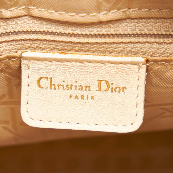 クリスチャンディオール レディディオール ホワイト レザー ショルダーバッグ レディース Christian Dior 【中古】