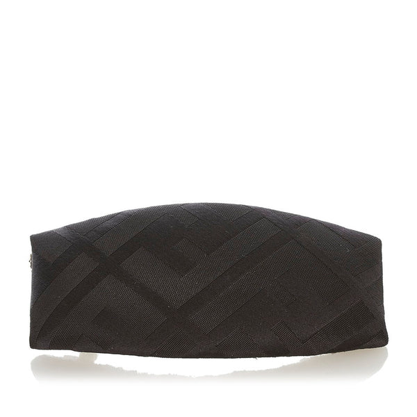 フェンディ ブラック ナイロン ズッカ バレッタ レディース FENDI 【中古】