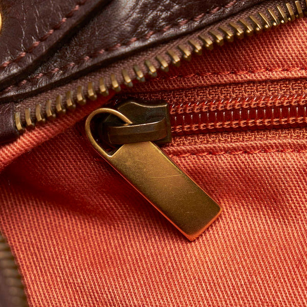 サルヴァトーレフェラガモ ガンチーニ ハンドバッグ ブラウン レザー レディース Salvatore Ferragamo 【中古】