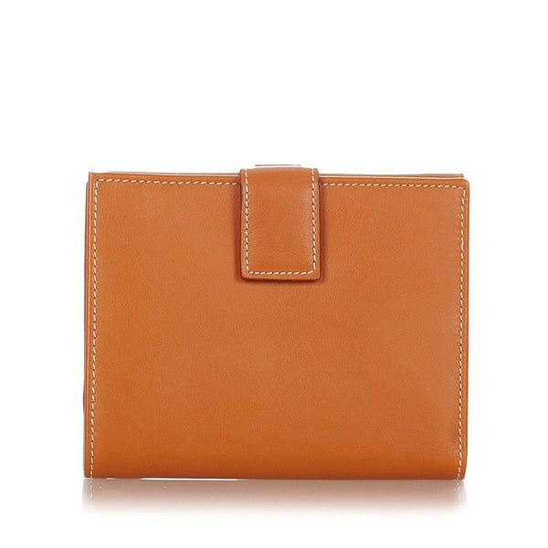 サルヴァトーレフェラガモ ヴァラ キャメル レザー 二つ折り財布 レディース Salvatore Ferragamo 【中古】