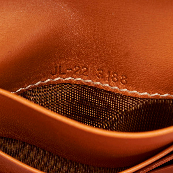 サルヴァトーレフェラガモ ヴァラ キャメル レザー 二つ折り財布 レディース Salvatore Ferragamo 【中古】