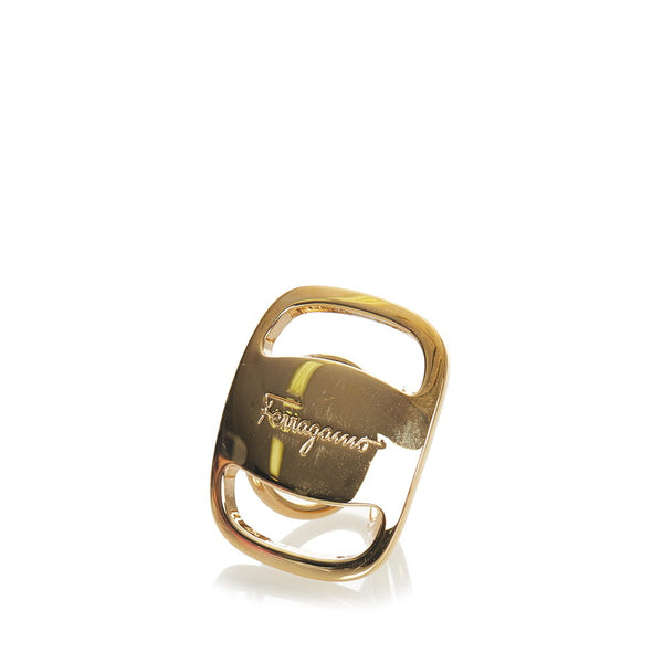 サルヴァトーレフェラガモ ゴールド メッキ スカーフリング レディース Salvatore Ferragamo 【中古】