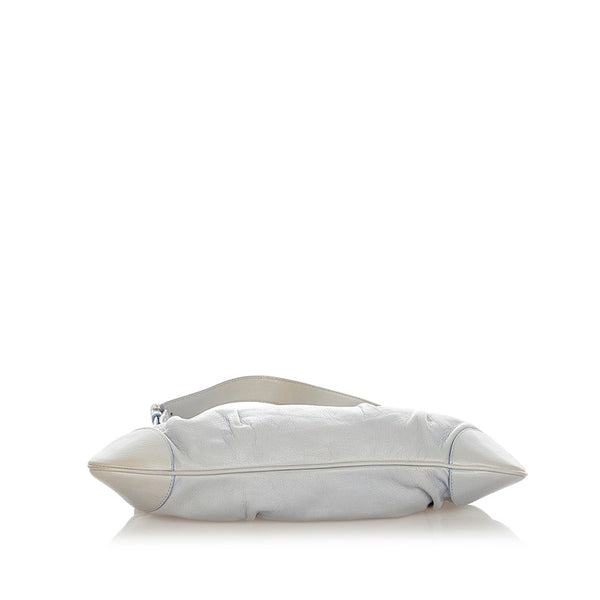 サルヴァトーレフェラガモ ガンチーニ EE-21 5839 ライトブルー レザー ショルダーバッグ レディース Salvatore Ferragamo 【中古】