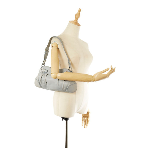 サルヴァトーレフェラガモ ガンチーニ EE-21 5839 ライトブルー レザー ショルダーバッグ レディース Salvatore Ferragamo 【中古】