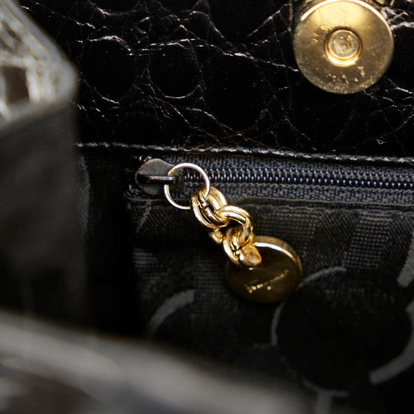 サルヴァトーレフェラガモ ヴァラ トートバッグ　2145 BK-21 2530 ブラック 本革 ショルダーバッグ レディース Salvatore Ferragamo 【中古】