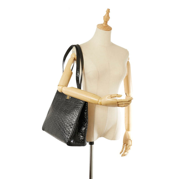 サルヴァトーレフェラガモ ヴァラ トートバッグ　2145 BK-21 2530 ブラック 本革 ショルダーバッグ レディース Salvatore Ferragamo 【中古】