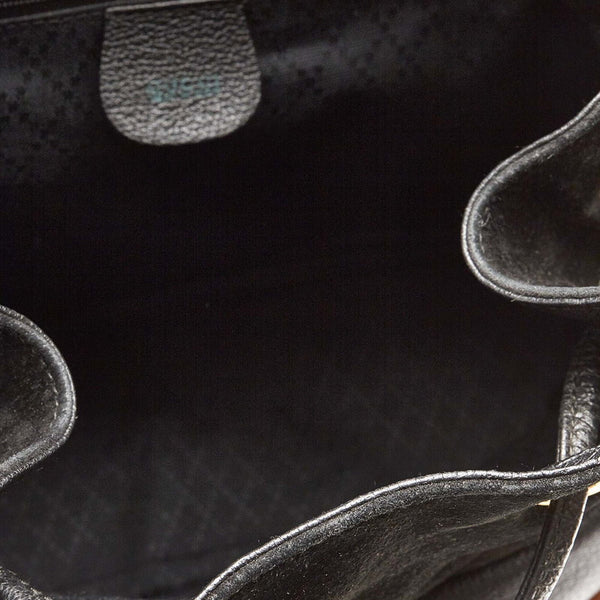 グッチ バンブー  003 2058 ブラック スウェード レザー リュック バックパック レディース GUCCI 【中古】