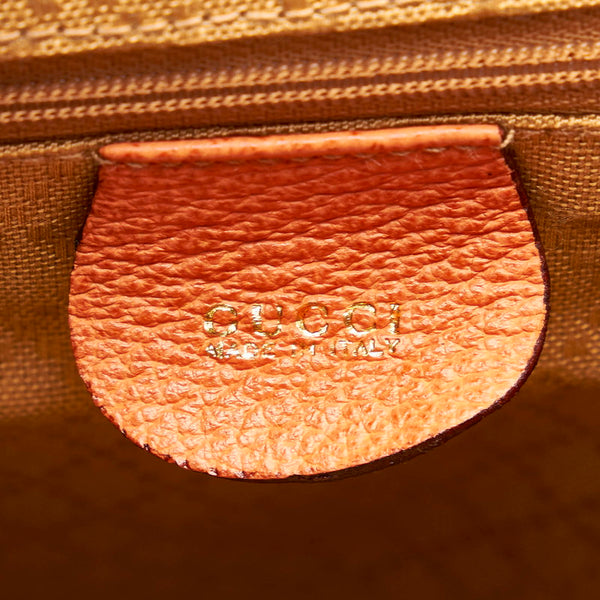 グッチ バンブー オレンジ スウェード レザー リュック バックパック レディース GUCCI 【中古】