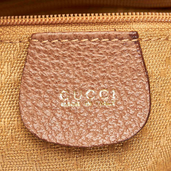 グッチ バンブー 0031998 ブラウン スウェード レザー リュック バックパック レディース GUCCI 【中古】