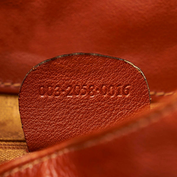 グッチ バンブー 0032058 ブラウン レザー リュック バックパック レディース GUCCI 【中古】