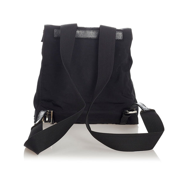 グッチ  003 0236 ブラック ナイロン レザー リュック バッグパック レディース GUCCI 【中古】