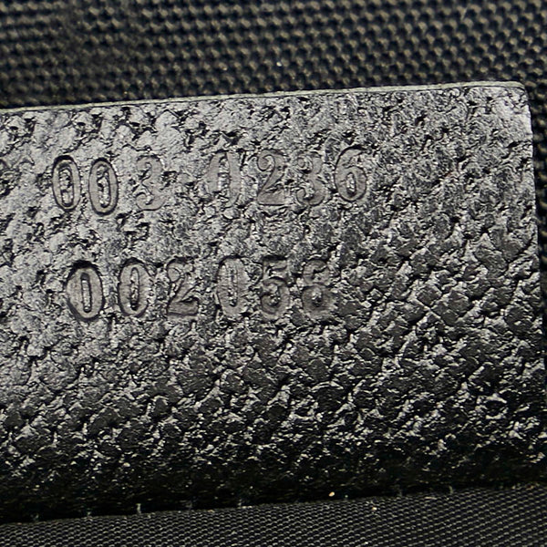 グッチ  003 0236 ブラック ナイロン レザー リュック バッグパック レディース GUCCI 【中古】