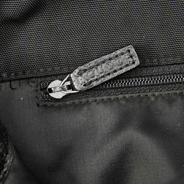 グッチ  003 0236 ブラック ナイロン レザー リュック バッグパック レディース GUCCI 【中古】