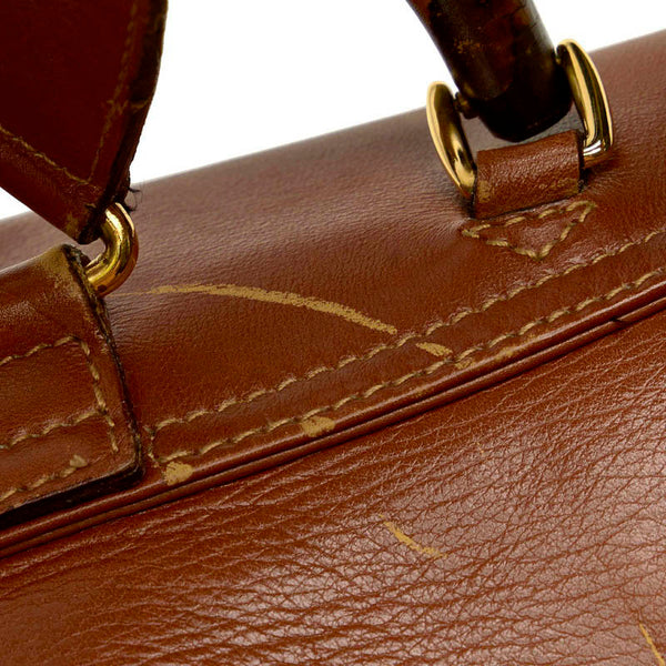 グッチ バンブー リュック バックパック 003 2058 ブラウン レザー レディース GUCCI 【中古】