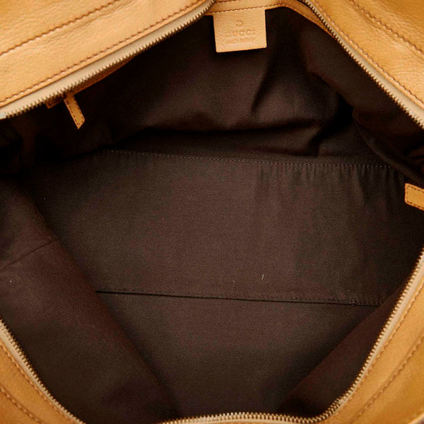 グッチ ミスGG 121551 キャメル レザー ハンドバッグ レディース GUCCI 【中古】