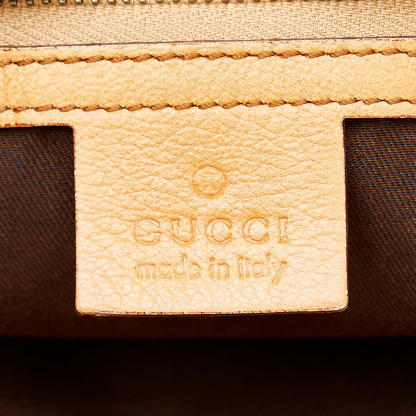 グッチ ミスGG 121551 キャメル レザー ハンドバッグ レディース GUCCI 【中古】