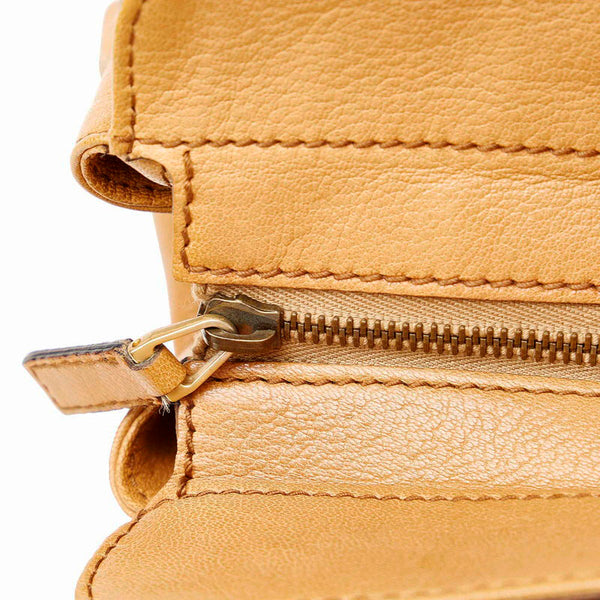 グッチ ミスGG 121551 キャメル レザー ハンドバッグ レディース GUCCI 【中古】