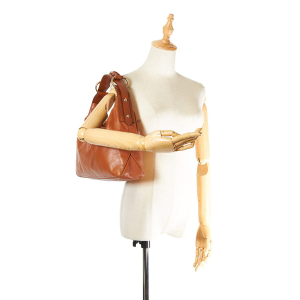 グッチ ホースビット 115867 キャメル レザー ワンショルダー レディース GUCCI 【中古】