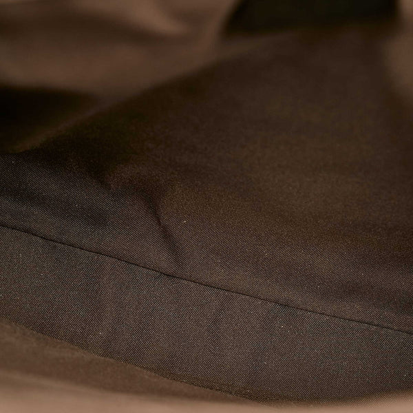 グッチ バンブー GG ブラウン ブラック ナイロン レザー ハンドバッグ レディース GUCCI 【中古】