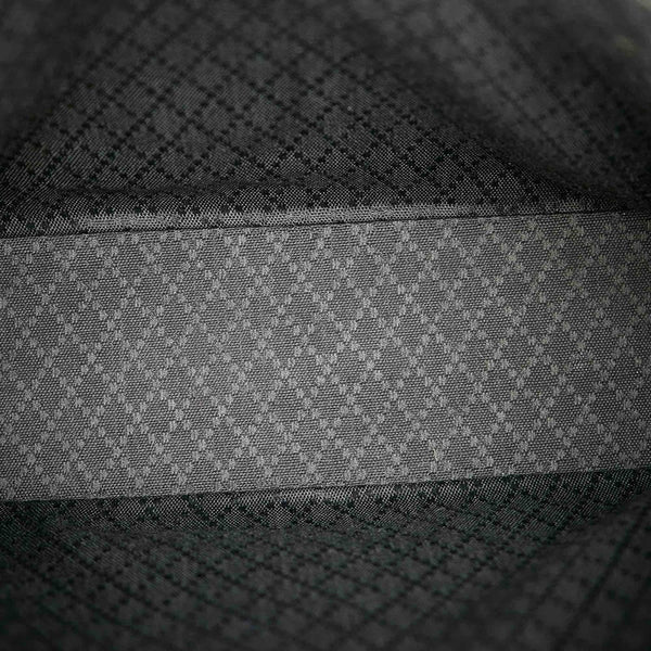 グッチ バンブー 000.1998 ブラック ナイロン レザー ハンドバック ショルダーバッグ２WAY レディース GUCCI 【中古】