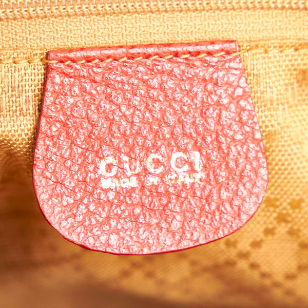 グッチ バンブー 000 1274 0290 レッド スウェード レザー ハンドバック ショルダーバッグ 2WAY レディース GUCCI 【中古】