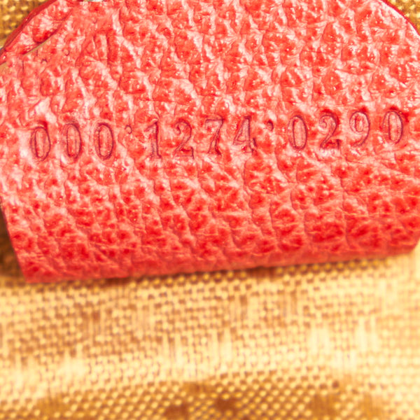 グッチ バンブー 000 1274 0290 レッド スウェード レザー ハンドバック ショルダーバッグ 2WAY レディース GUCCI 【中古】