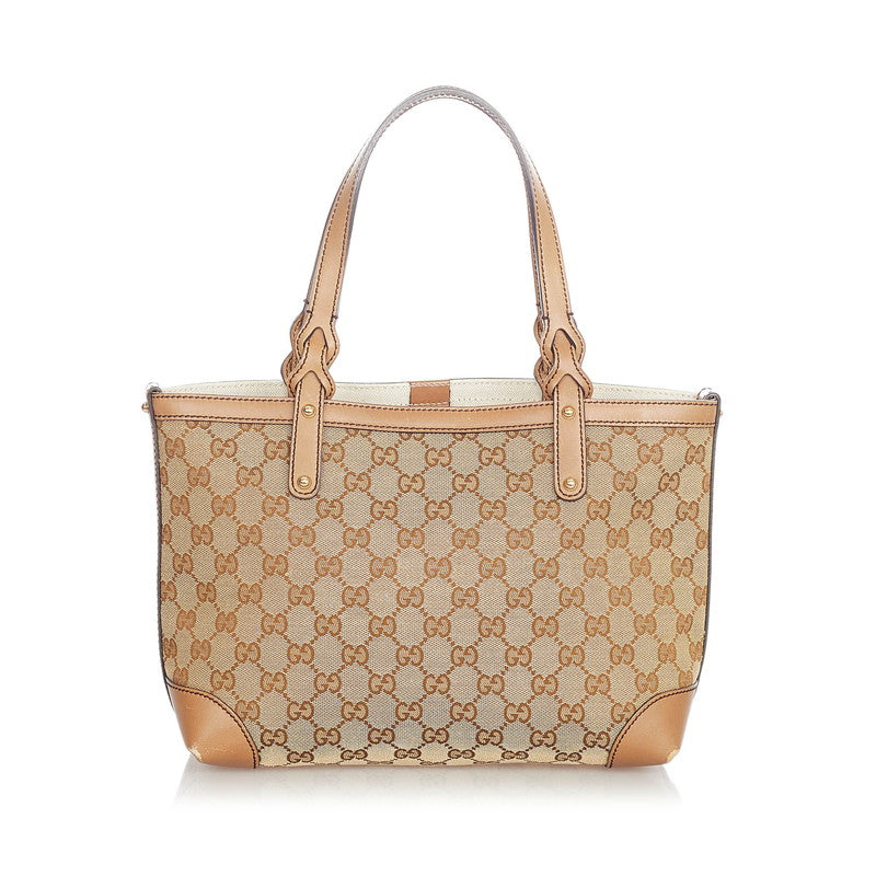 グッチ GGキャンバス 269878 ベージュ ブラウン キャンバス ハンドバッグ レディース GUCCI 【中古】