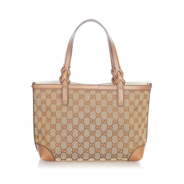 グッチ GGキャンバス 269878 ベージュ ブラウン キャンバス ハンドバッグ レディース GUCCI 【中古】