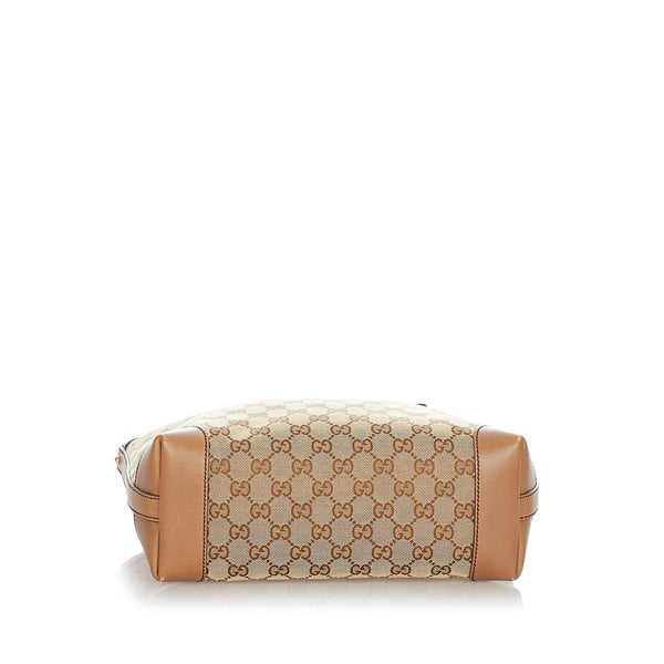 グッチ GGキャンバス 269878 ベージュ ブラウン キャンバス ハンドバッグ レディース GUCCI 【中古】