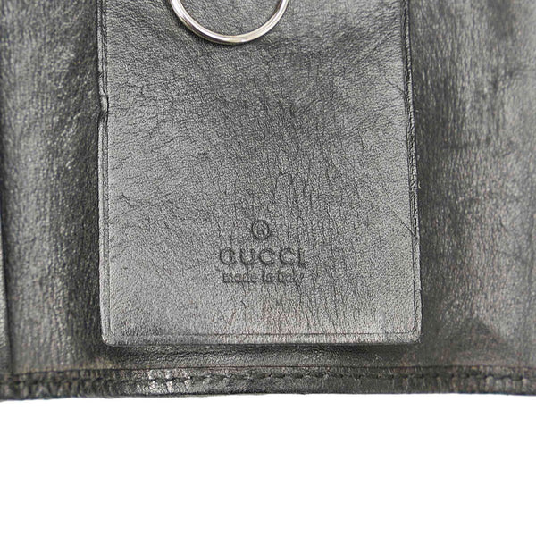 グッチ インプリメ GGピアス 212111 ブラック レザー PVC キーケース レディース GUCCI 【中古】