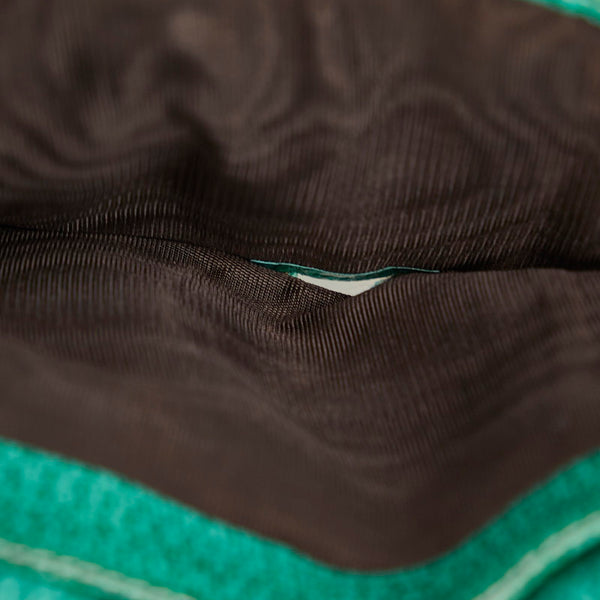 グッチ GGキャンバス 二つ折り財布 115090 ベージュ グリーン キャンバス レザー レディース GUCCI 【中古】