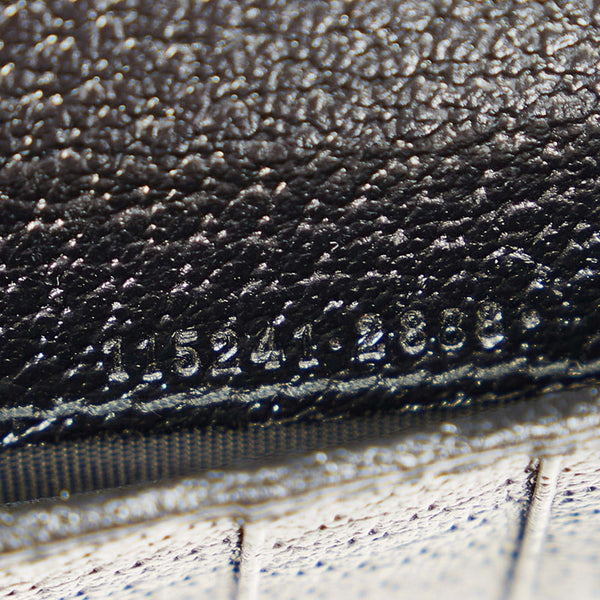 グッチ GGキャンバス 115241 ブラック シルバー キャンバス レザー 手帳カバー メンズ GUCCI 【中古】