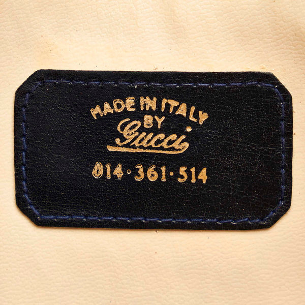 グッチ オールドグッチ クラッチバッグ セカンドバッグ ポーチ 014 361 514 ネイビー レザー レディース GUCCI 【中古】