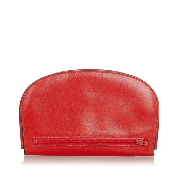 グッチ スーキー レッド レザー ポーチ レディース GUCCI 【中古】