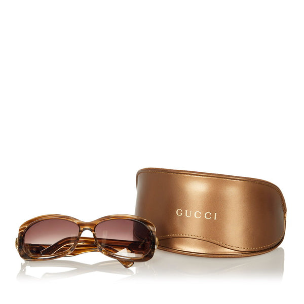 グッチ サングラス GG2983 S ブラウン ゴールド プラスチック レディース GUCCI 【中古】