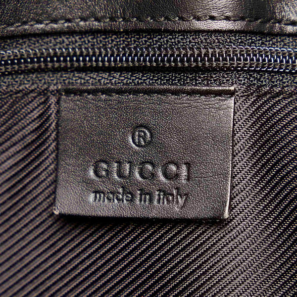 グッチ GGキャンバス 001 4231 ブラック キャンバス レザー ショルダーバッグ レディース GUCCI 【中古】