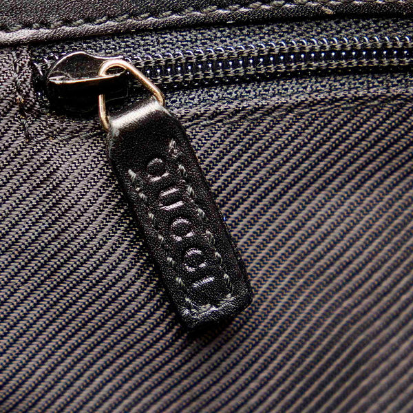 グッチ GGキャンバス 001 4231 ブラック キャンバス レザー ショルダーバッグ レディース GUCCI 【中古】