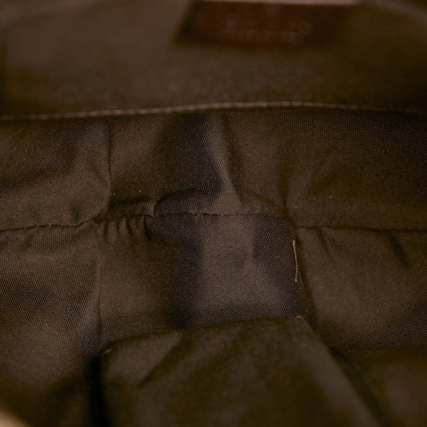 グッチ GGキャンバス プリンシー 162895 ベージュ ブラウン キャンバス レザー ショルダーバッグ レディース GUCCI 【中古】