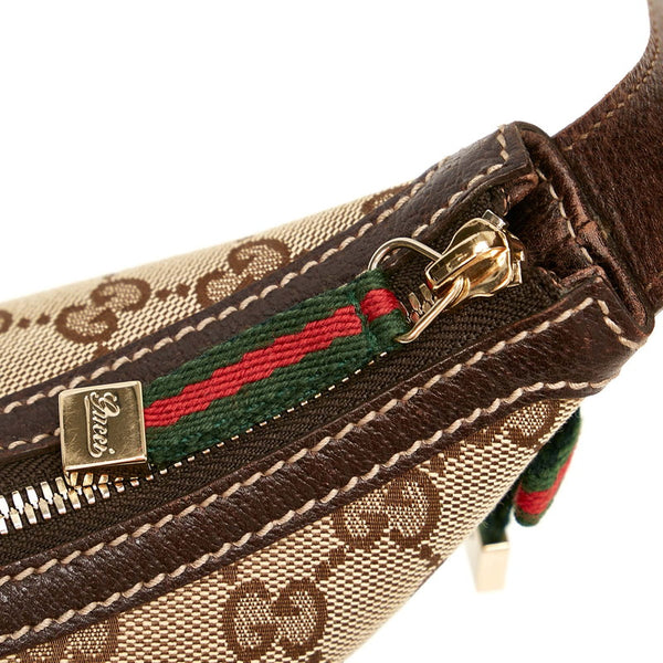 グッチ GGキャンバス プリンシー 162895 ベージュ ブラウン キャンバス レザー ショルダーバッグ レディース GUCCI 【中古】