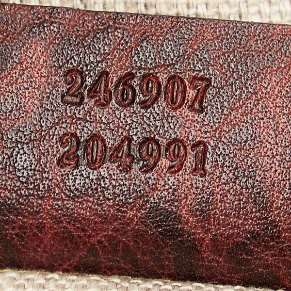 グッチ ディアマンテ ニュージャッキー ハンドバッグ ショルダーバッグ 2WAY 246907 ベージュ キャンバス レザー レディース GUCCI 【中古】