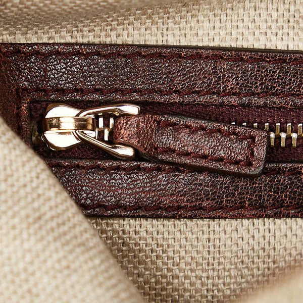 グッチ ディアマンテ ニュージャッキー ハンドバッグ ショルダーバッグ 2WAY 246907 ベージュ キャンバス レザー レディース GUCCI 【中古】