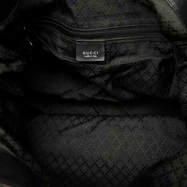 グッチ バンブー 0011577 ブラック ナイロン ハンドバッグ ショルダーバッグ 2WAY レディース GUCCI 【中古】